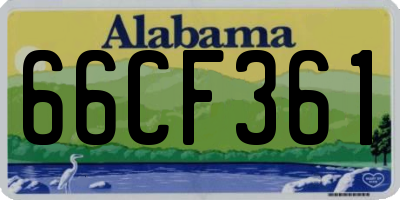 AL license plate 66CF361