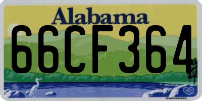 AL license plate 66CF364