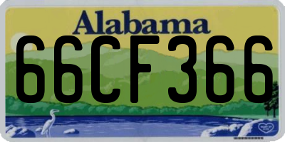 AL license plate 66CF366