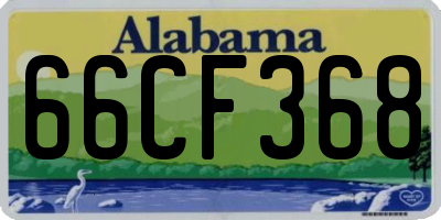 AL license plate 66CF368
