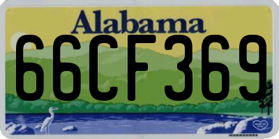 AL license plate 66CF369