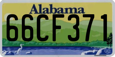 AL license plate 66CF371