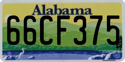 AL license plate 66CF375