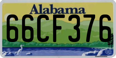 AL license plate 66CF376