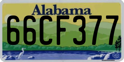 AL license plate 66CF377
