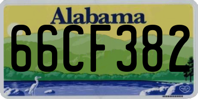 AL license plate 66CF382