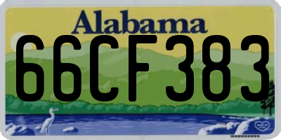 AL license plate 66CF383