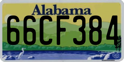 AL license plate 66CF384