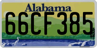 AL license plate 66CF385