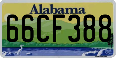 AL license plate 66CF388