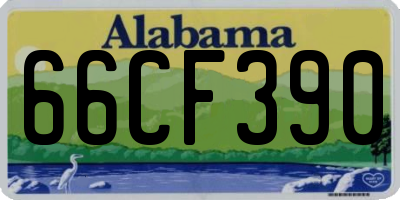 AL license plate 66CF390