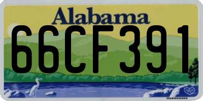 AL license plate 66CF391