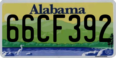 AL license plate 66CF392