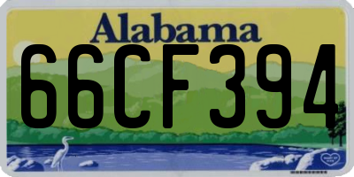 AL license plate 66CF394
