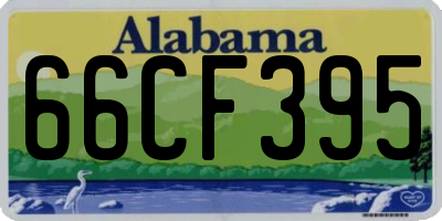 AL license plate 66CF395