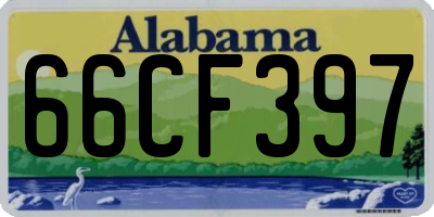 AL license plate 66CF397