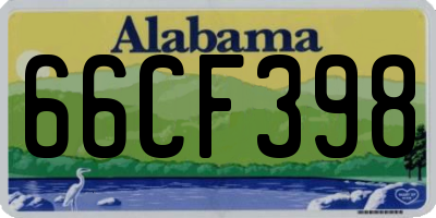 AL license plate 66CF398