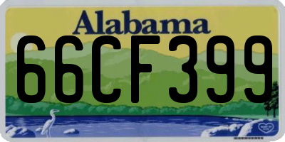 AL license plate 66CF399