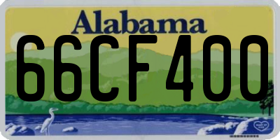 AL license plate 66CF400