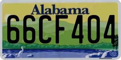 AL license plate 66CF404