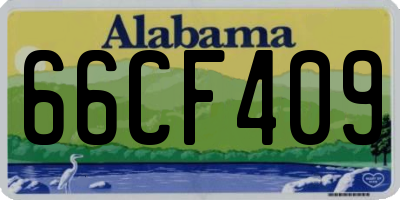 AL license plate 66CF409