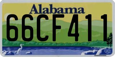 AL license plate 66CF411