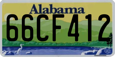 AL license plate 66CF412