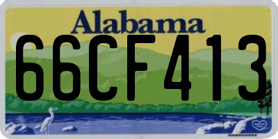 AL license plate 66CF413