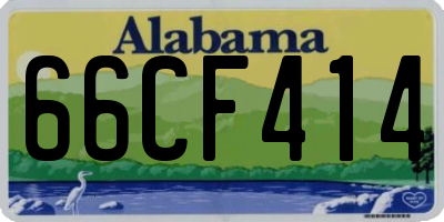 AL license plate 66CF414