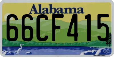 AL license plate 66CF415