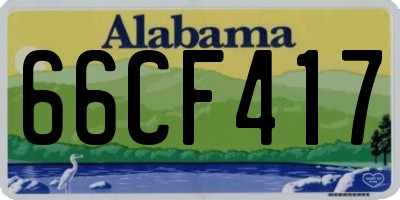 AL license plate 66CF417