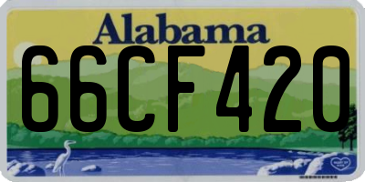 AL license plate 66CF420