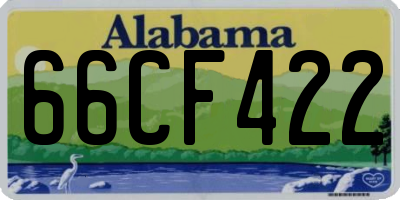 AL license plate 66CF422