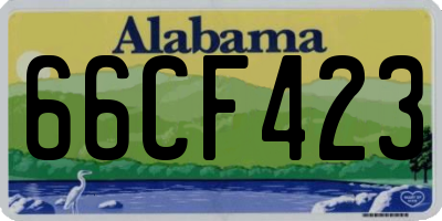 AL license plate 66CF423