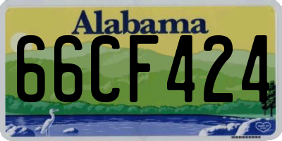 AL license plate 66CF424