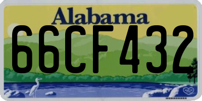 AL license plate 66CF432