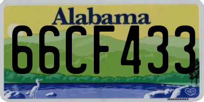 AL license plate 66CF433