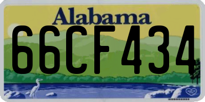 AL license plate 66CF434