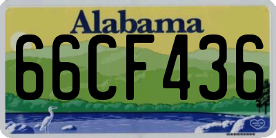 AL license plate 66CF436