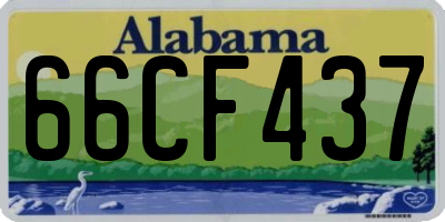 AL license plate 66CF437