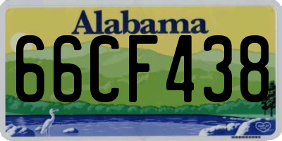 AL license plate 66CF438