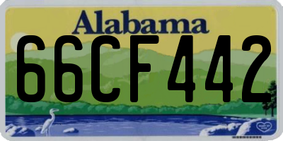 AL license plate 66CF442