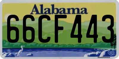 AL license plate 66CF443