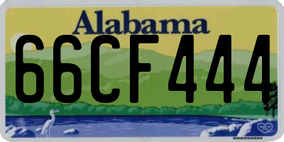 AL license plate 66CF444