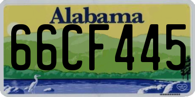 AL license plate 66CF445