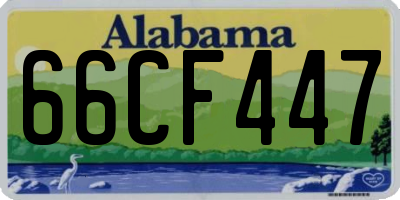 AL license plate 66CF447