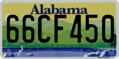 AL license plate 66CF450