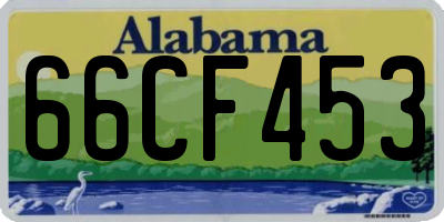 AL license plate 66CF453