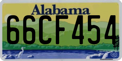 AL license plate 66CF454
