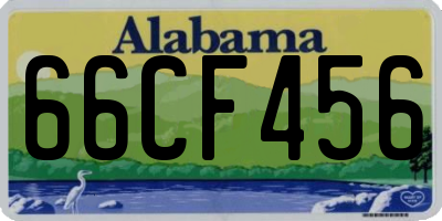 AL license plate 66CF456